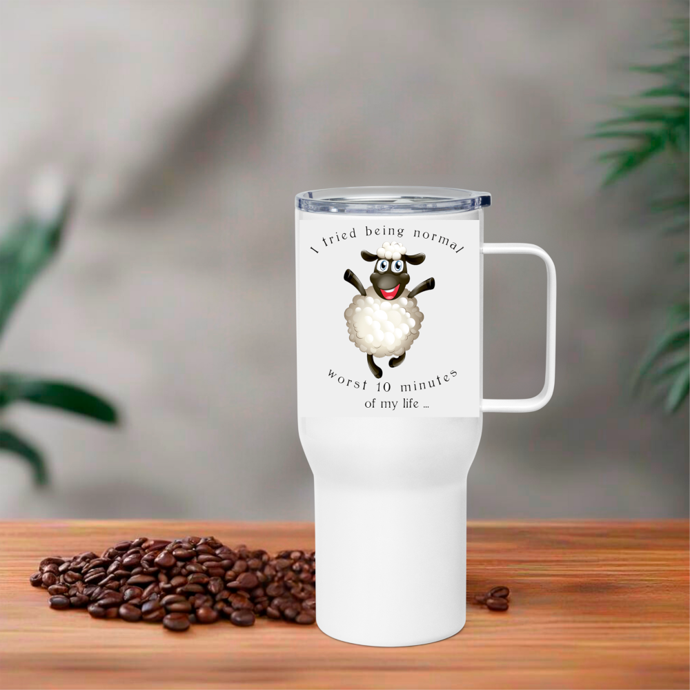 I tried Being Normal... funny sheep 25oz travel mug